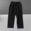 Siyah Baggy Basic Keten Pantolon