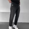 Antrasit Cebi Yırtık Detay Boyfriend Pantolon