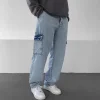 Mavi Kargo Cepli Baggy Kot Pantolon