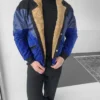 Etnik Desen Yakası Kürklü Aztek Vintage Mont