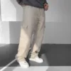 Bej Kargo Cepli Baggy Kot Pantolon