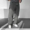 Antrasit Yıkamalı Baggy Jean Pantolon