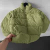 Soluk Yeşil Oversize Fitilli Kadife Dolumlu Mont