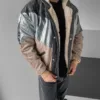 Aztek Yakası Kürklü Eskitme Retro Vintage Mont