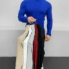 5'li Paket Slim Fit Boğazlı Fitilli Triko Kazak