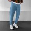 Açık Mavi Taşlamalı Basic Boyfriend Jean Pantolon