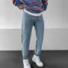 Mavi Taşlamalı Boyfriend Jean Pantolo