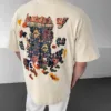 Krem Authentic Oversize Premium Kilim Desenli Tişört