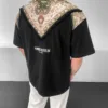 Siyah Memories Never Die Vintage Etnik Parçalı Premium Oversize T-Shirt