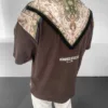 Kahverengi Memories Never Die Vintage Etnik Parçalı Premium Oversize T-Shirt