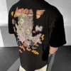 Siyah Authentic Oversize Premium Kilim Desenli Tişört