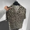 Leopar Desenli Efil Efil Alaçatı Gömlek