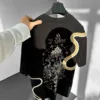 Siyah I Have Nothing Nakışlı Premium Oversize Tişört