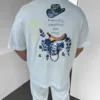 Beyaz Goes Away Premium Oversize At Nakışlı T-Shirt